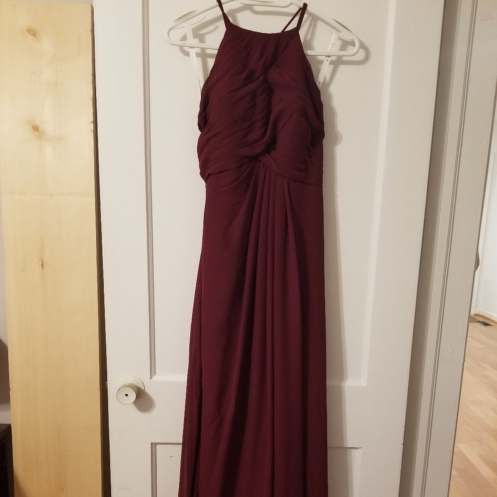 Azazie Ginger Allure Bridesmaid dress, size A6, Cabernet